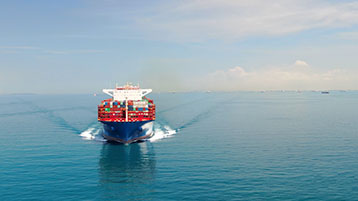 Ocean freight on the open sea