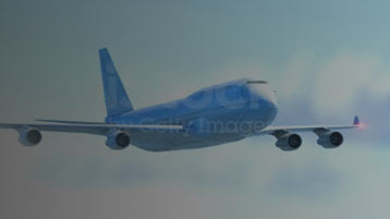 Cargo plane in flight