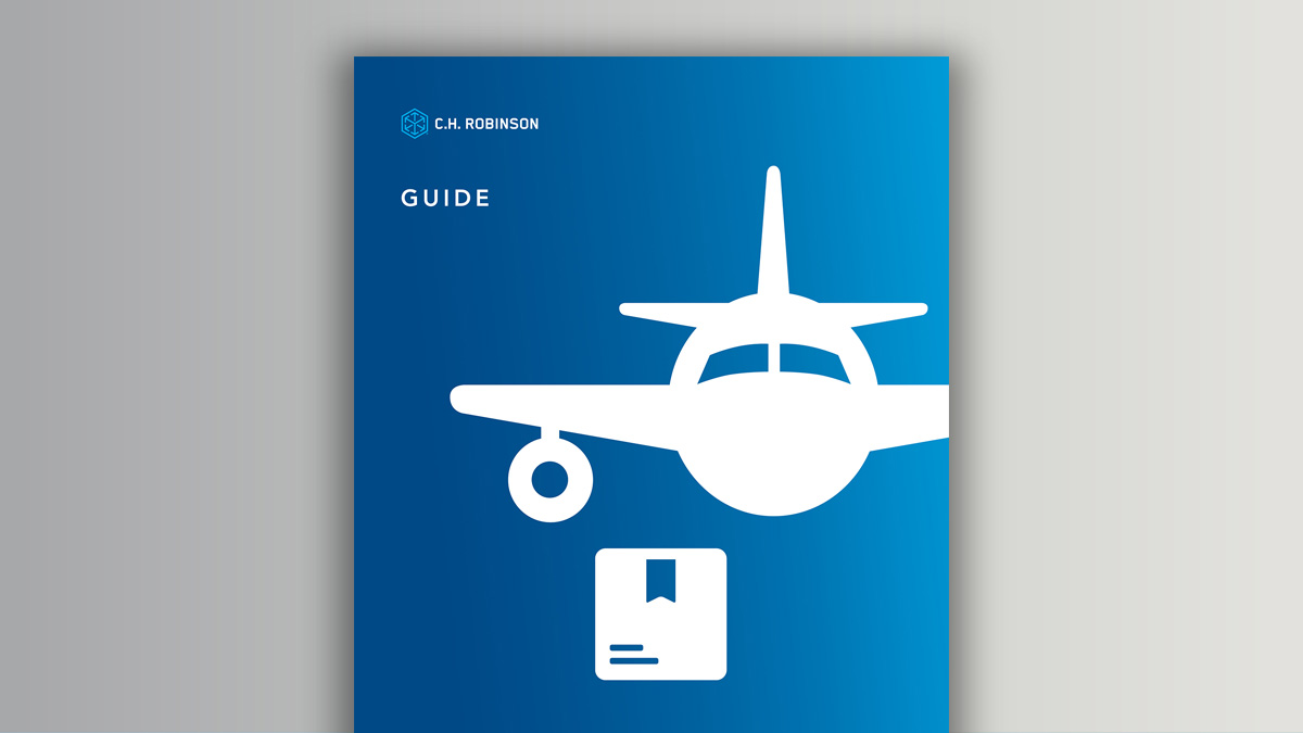 Graphic of cargo plane and cargo
